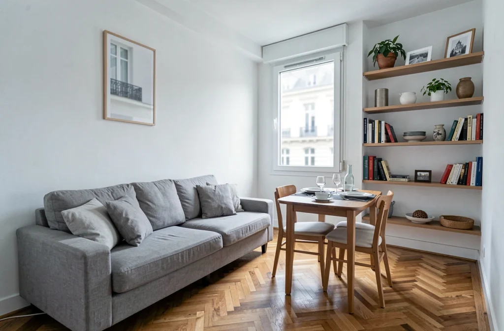 Appartement meublé prêt à la location, illustrant un investissement en location meublée non professionnelle