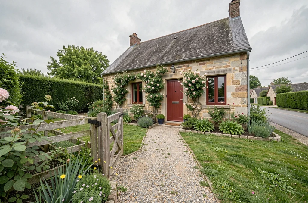 Petite maison en pierre avec jardin fleuri à louer dans un village de Saône-et-Loire
